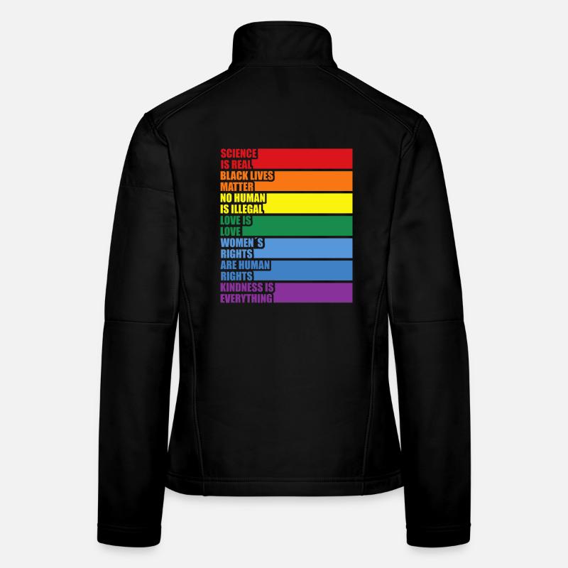 Science Is Real Black Lives Matter LGBTQ CSD Pride Women's Softshell Jacket