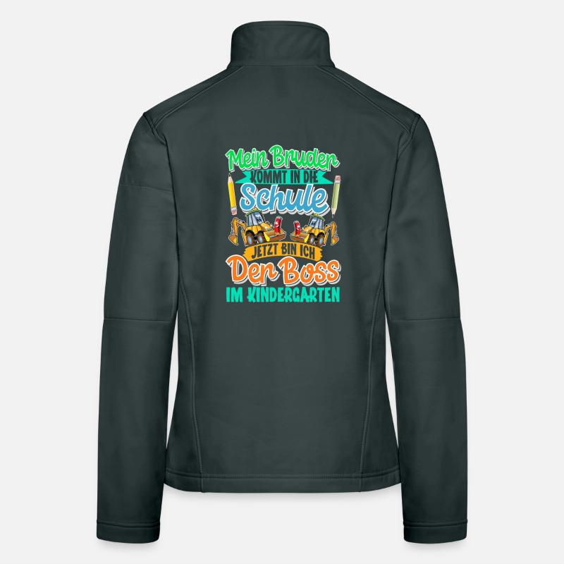 Bruder Bagger Einschulung Kindergarten Frauen Softshelljacke