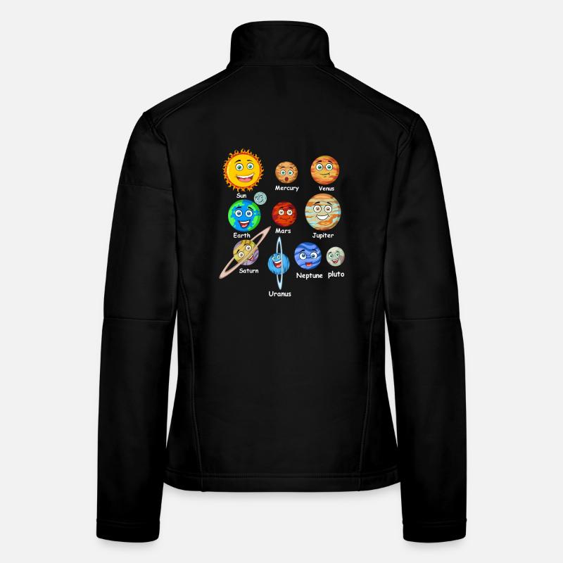 Planètes du système solaire Veste en tissu softshell Femme