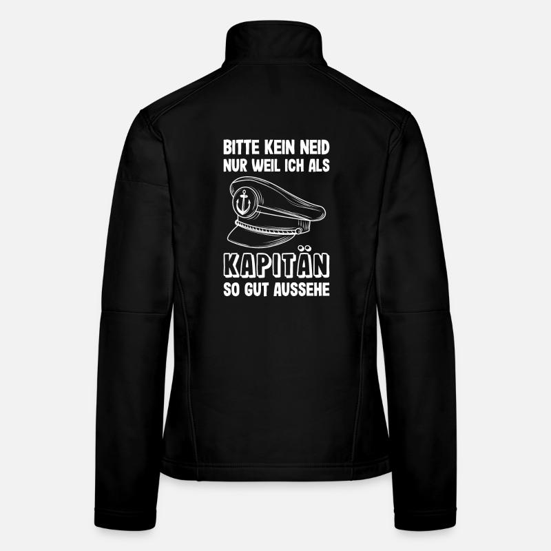 Kapitän Mütze Käptn Bootsführerschein Schifffahrt Frauen Softshelljacke