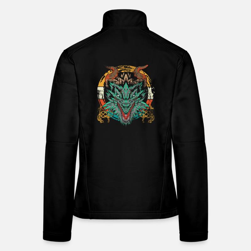 Drache, Drachen, asiatischer Drache Frauen Softshelljacke