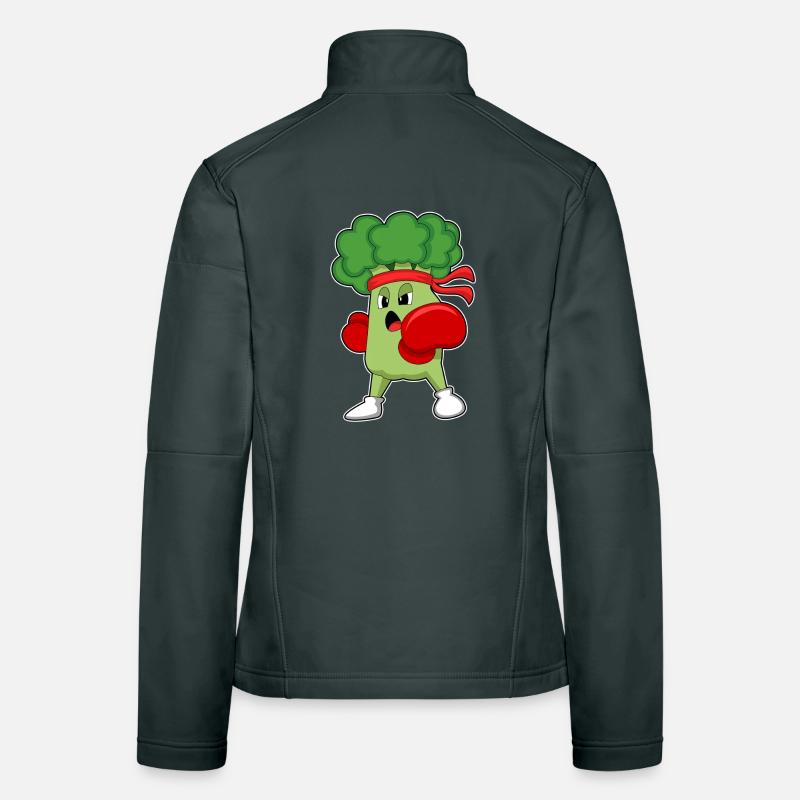 Boxers en brocoli, gants de boxe, boxe Veste en tissu softshell Femme
