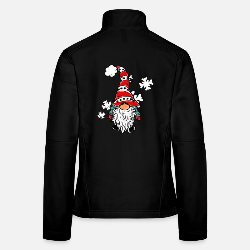 Weihnachts Wichtel mit Schneeflocken Frauen Softshelljacke