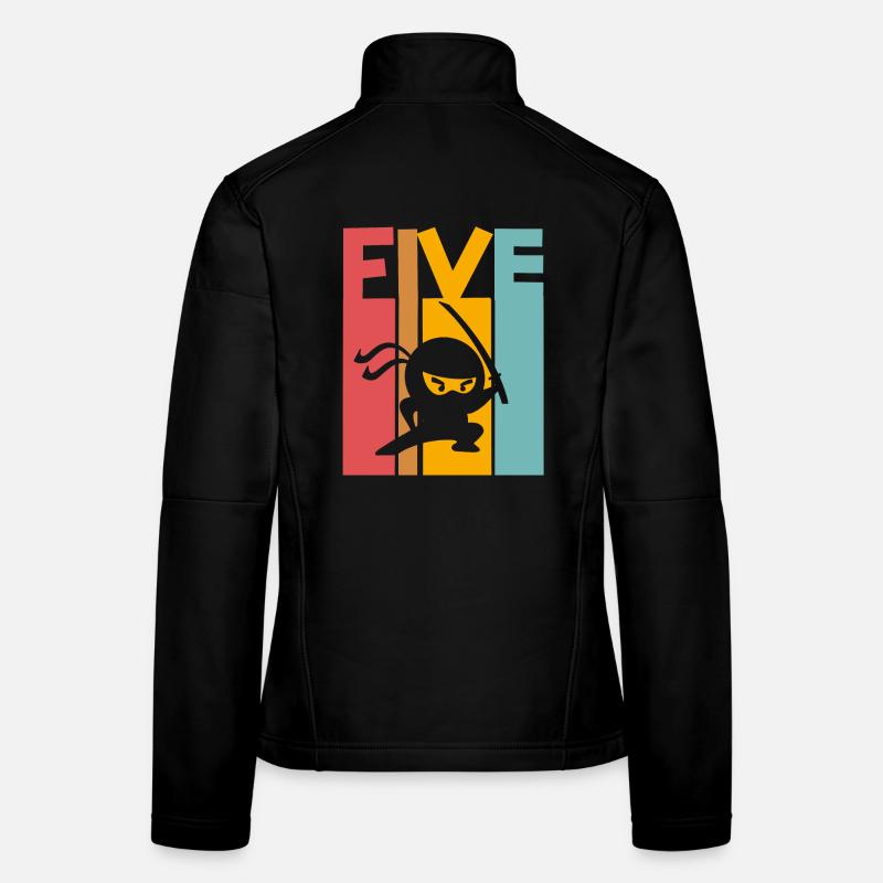 Ninja 5. Geburtstag Kinder Frauen Softshelljacke