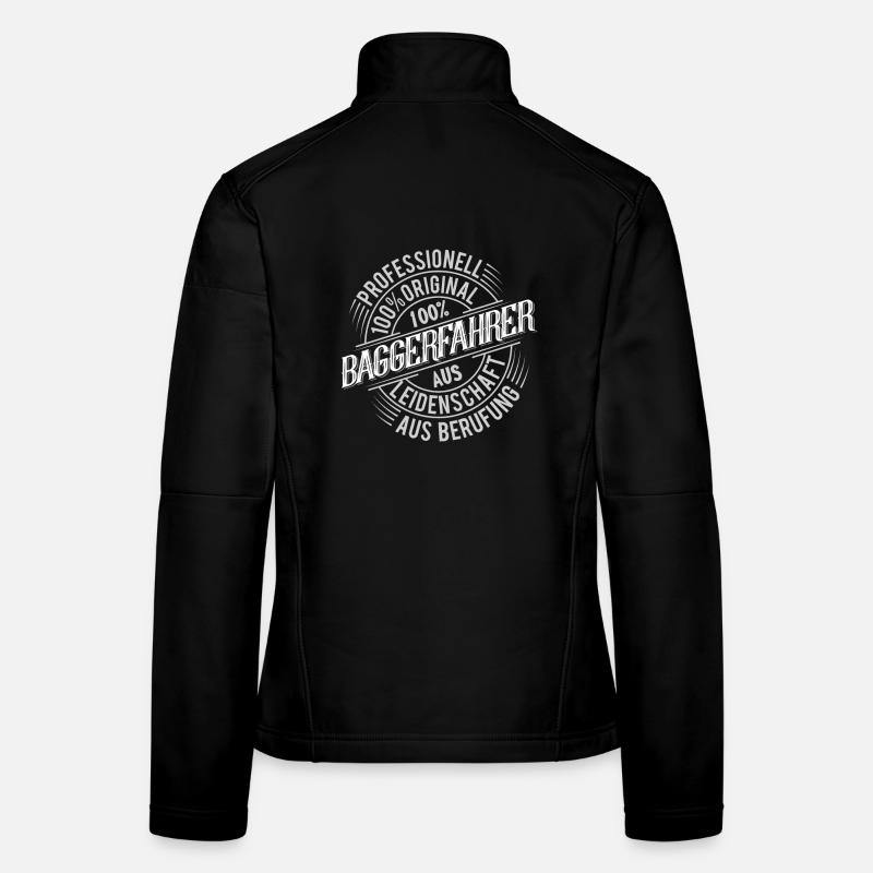 Baggerfahrer - Frauen Softshelljacke - Schwarz