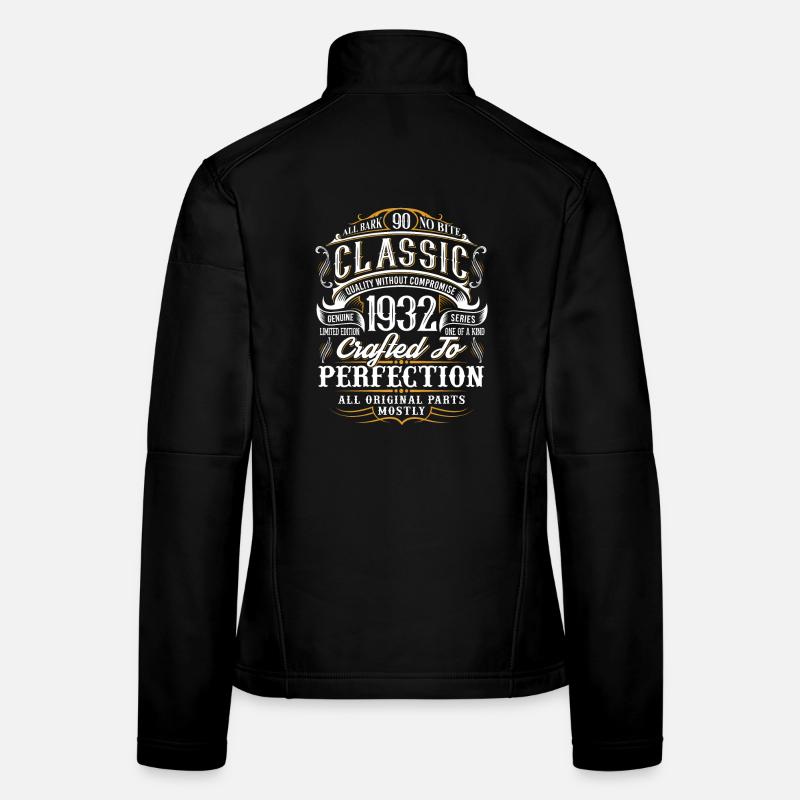 90e anniversaire Année de naissance 1932 Année de naissance Veste en tissu softshell Femme