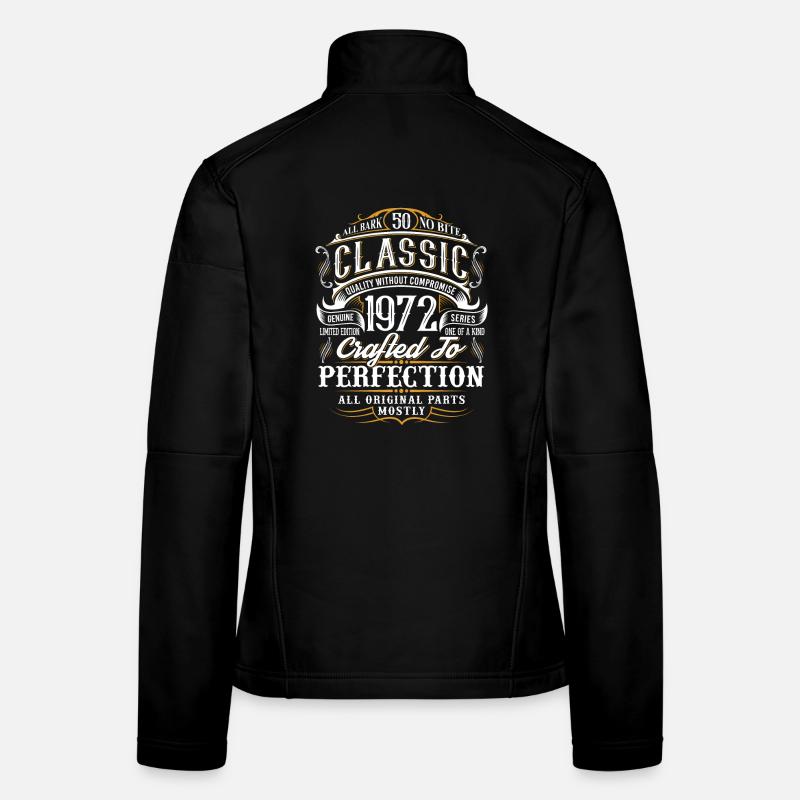 50e anniversaire Année de naissance 1972 Année de naissance Veste en tissu softshell Femme