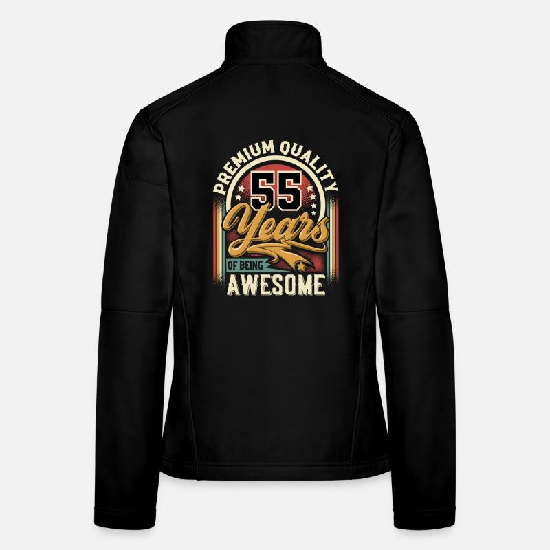 55th birthday 55 years vintage retro Women's Softshell Jacket
