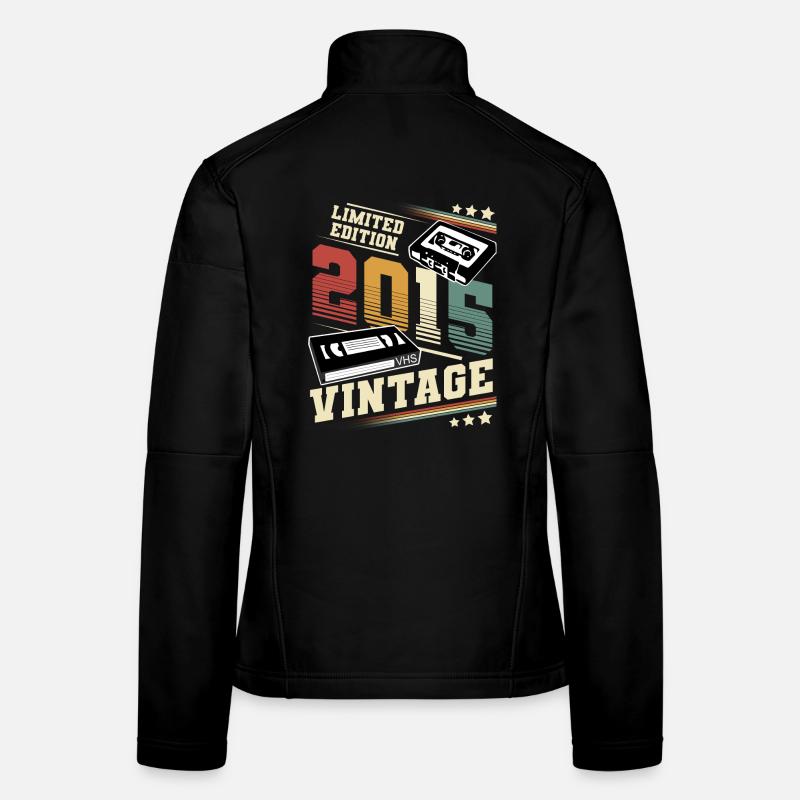 2015 Année de naissance Année de construction Anniversaire millésime Veste en tissu softshell Femme