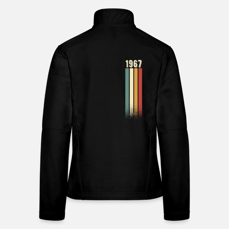 1967 Année de naissance Année de construction Anniversaire Rétro Vintage Veste en tissu softshell Femme