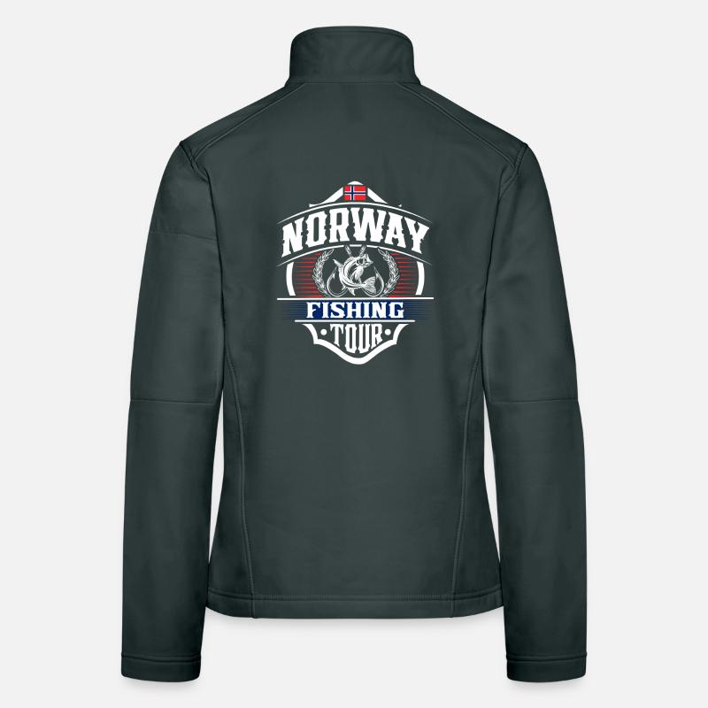 Norwegen Angeln Angler Frauen Softshelljacke
