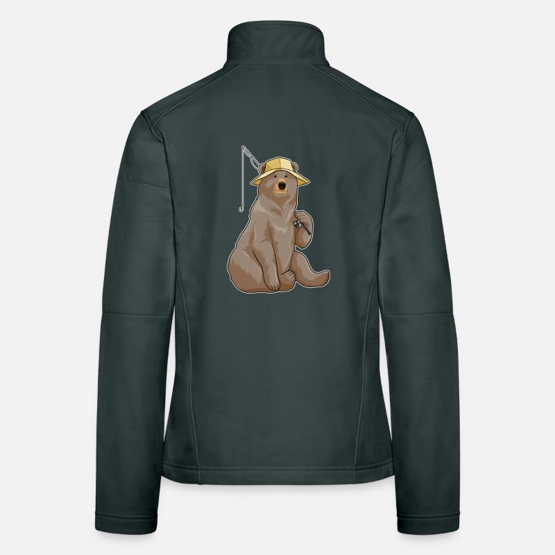 Canne à pêche Bear Angler Canne à pêche Veste en tissu softshell Femme