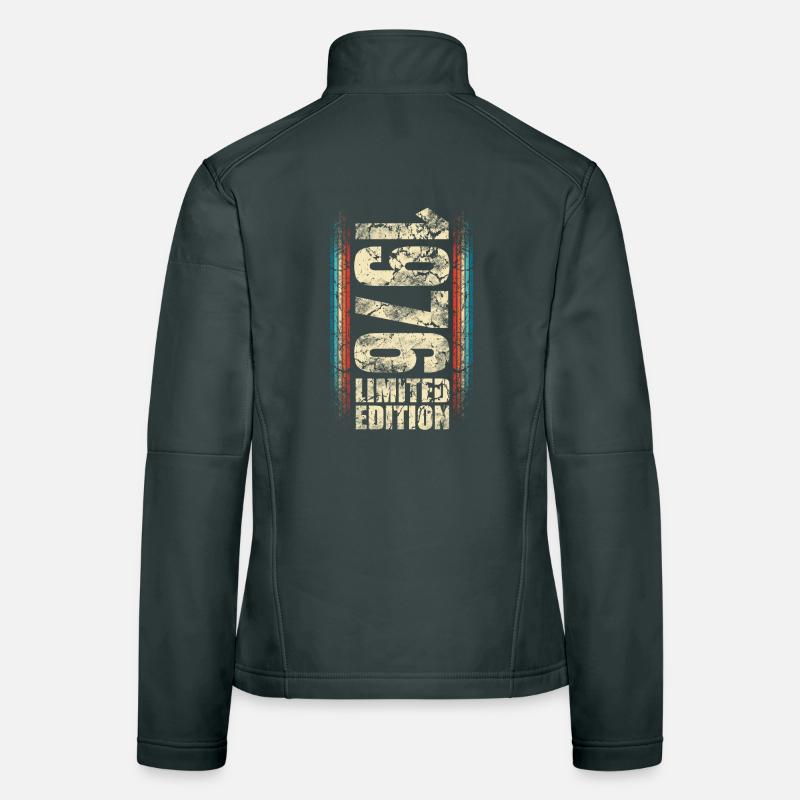 1976 Année de naissance Année de construction Naissance Anniversaire Veste en tissu softshell Femme