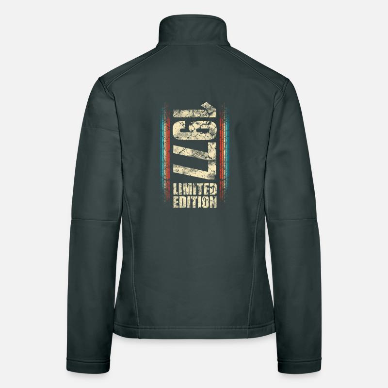 1977 Année de naissance Année de construction Naissance Anniversaire Veste en tissu softshell Femme