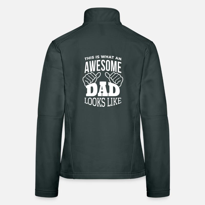 Meilleur papa ressemble à papa Citations Veste en tissu softshell Femme