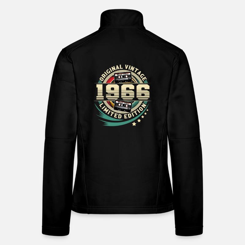 1966 Année de naissance Millésime Année de construction Anniversaire Veste en tissu softshell Femme