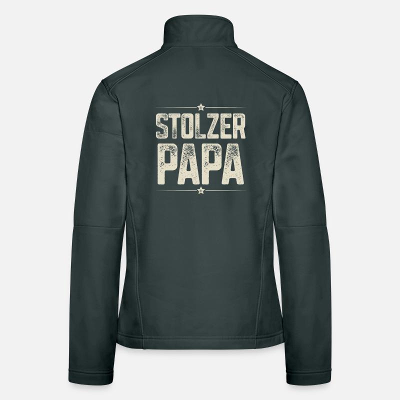 Stolzer Papa Frauen Softshelljacke