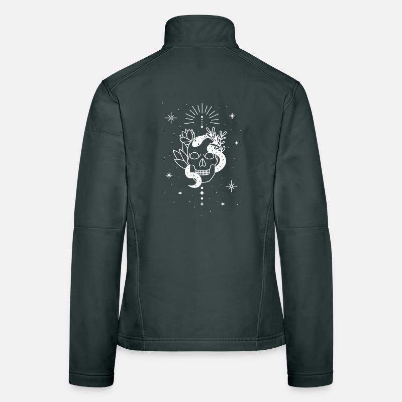 Trippy Occult Skeleton Snake Women's Softshell Jacket