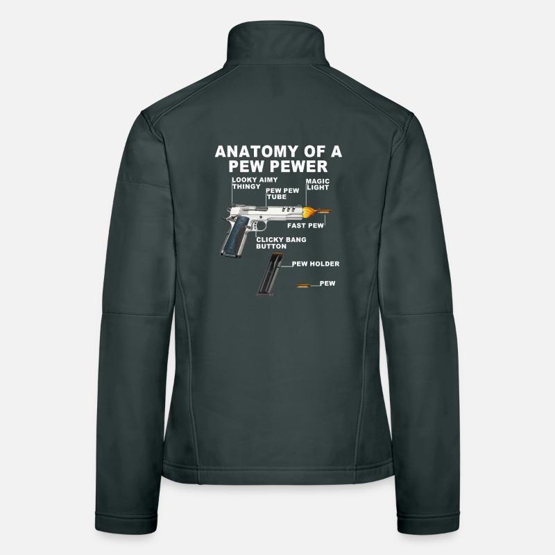 Anatomie eines Pew pewer Frauen Softshelljacke