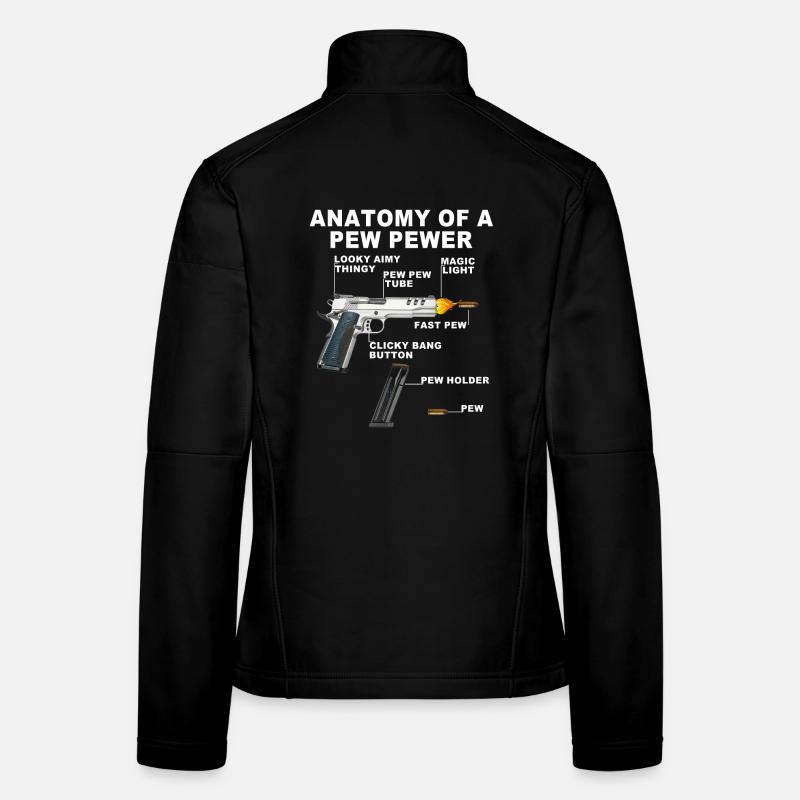 Anatomie eines Pew pewer Frauen Softshelljacke