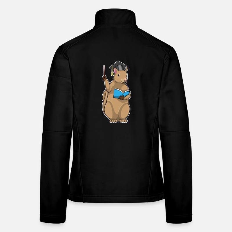 Squirrel Teacher Book School Women's Softshell Jacket