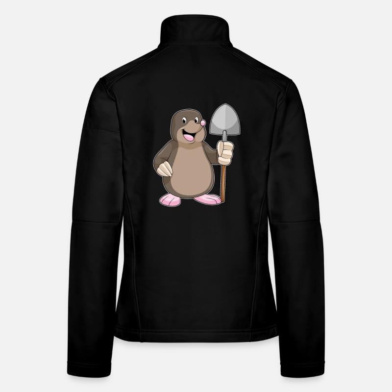 Mole Miner Shovel Mining Women's Softshell Jacket