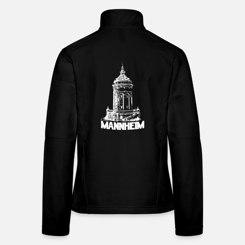 Mannheimer Wasserturm - Mannheim - Frauen Softshelljacke - Schwarz