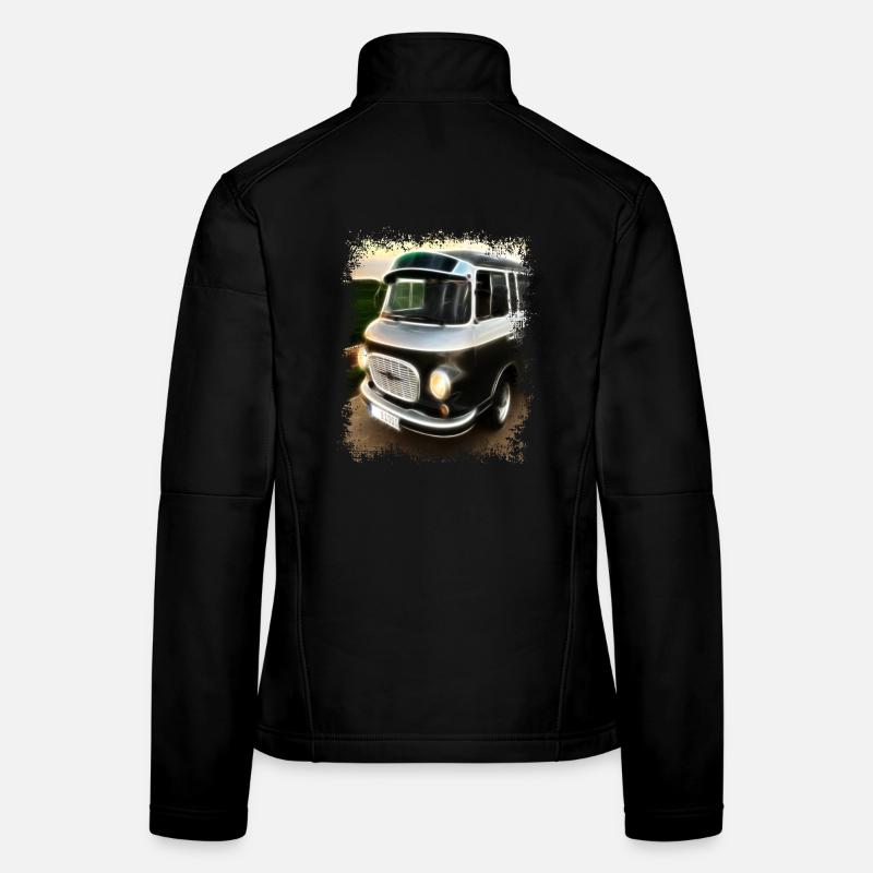 barkas | | rda | de transport Ostalgie Veste en tissu softshell Femme