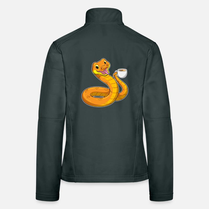 Tasse à café Serpent Veste en tissu softshell Femme