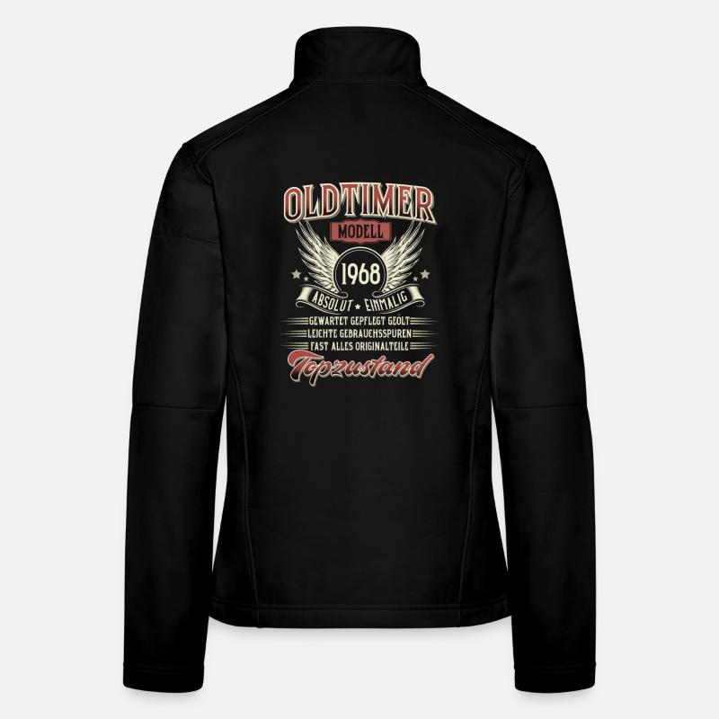 1968 Geboren Geburtstag Oldtimer - Frauen Softshelljacke - Schwarz