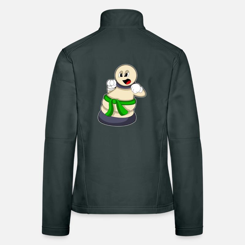 Échecs à pion de pièces d’échecs Veste en tissu softshell Femme
