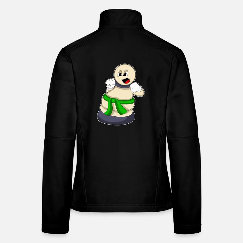 Échecs à pion de pièces d’échecs Veste en tissu softshell Femme