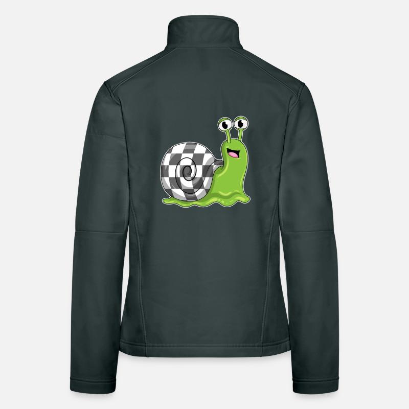 Snail Chessboard Chess Board Game Women's Softshell Jacket