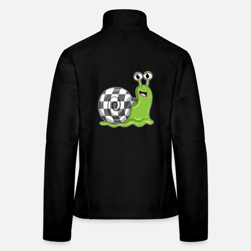Escargot Échiquier Jeu de société d’échecs Veste en tissu softshell Femme