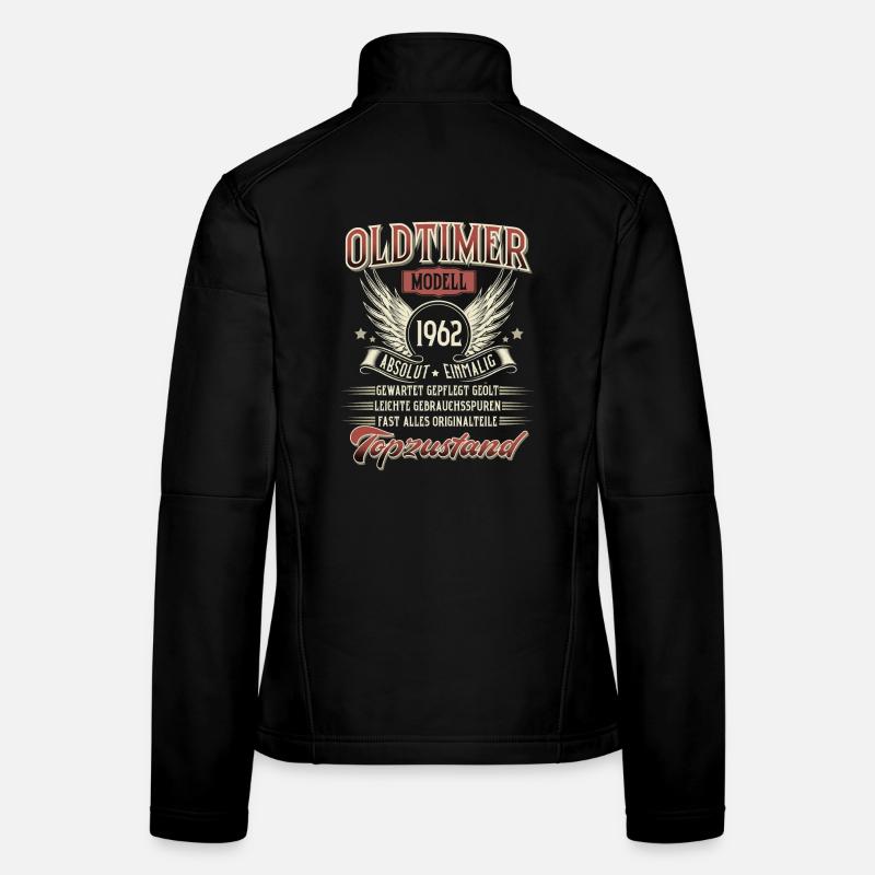 1962 Geboren Geburtstag Oldtimer Frauen Softshelljacke