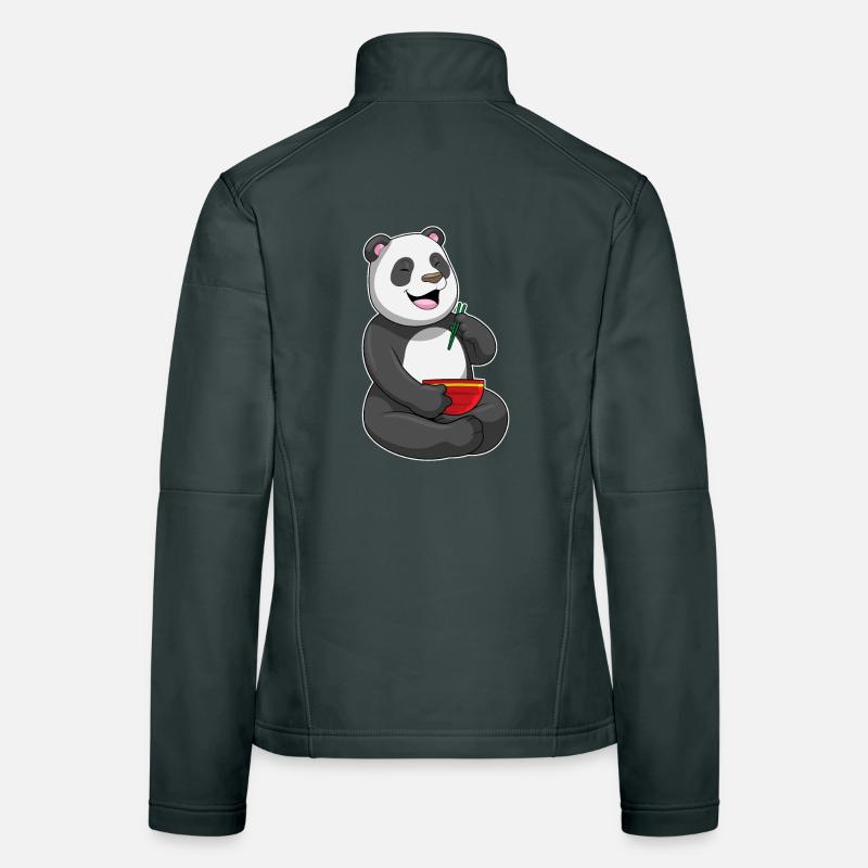 Cuisine de ramen de chef panda Veste en tissu softshell Femme