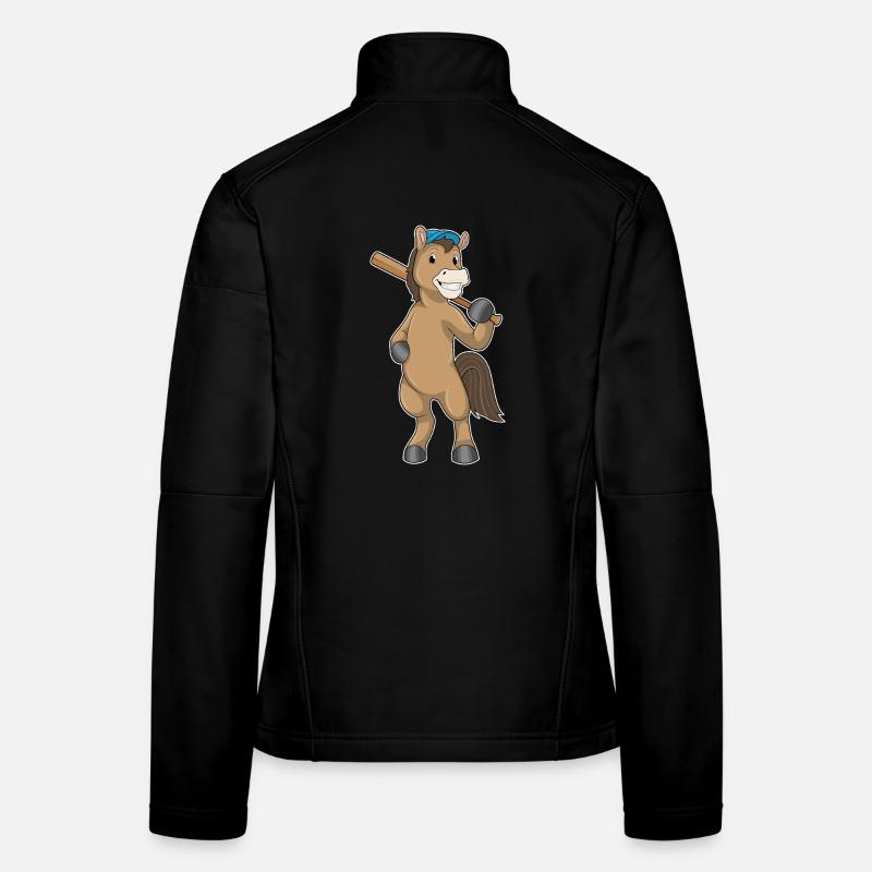 Batte de baseball de baseball pour chevaux Veste en tissu softshell Femme