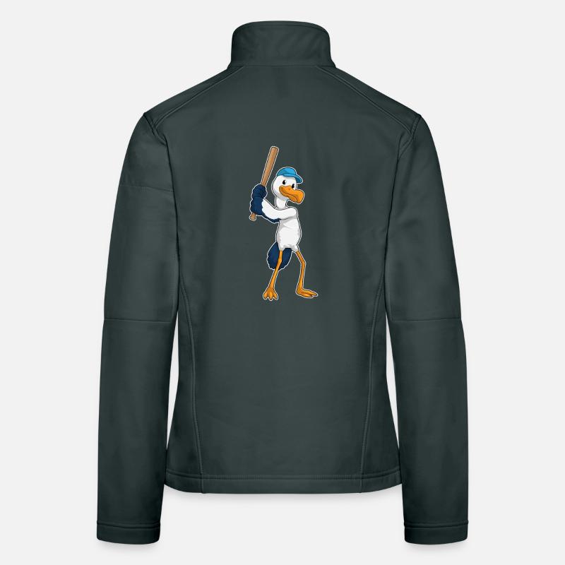 Storch Baseball Baseballschläger Frauen Softshelljacke