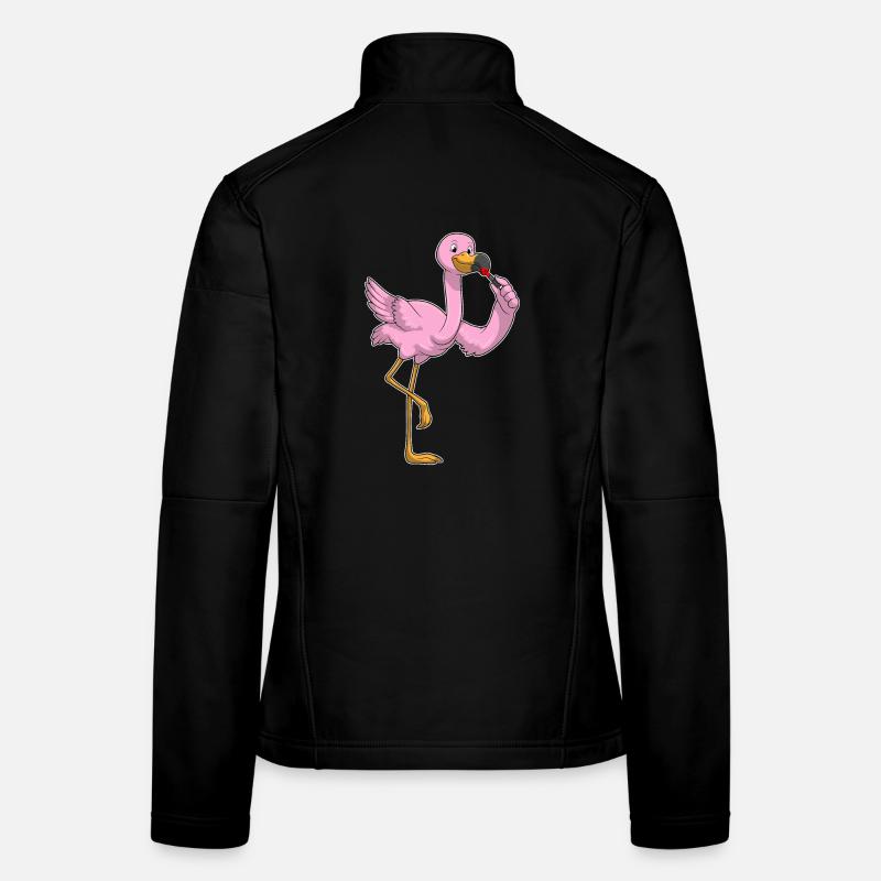 Flamingo Lippenstift Frauen Softshelljacke