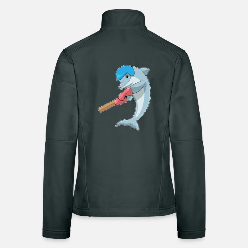 Delfin Cricket Cricketschläger Frauen Softshelljacke