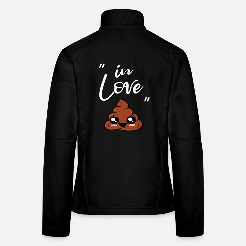 J’aime les excréments mignons pile de merde Veste en tissu softshell Femme