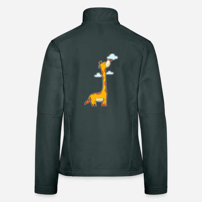 Nuages girafes Veste en tissu softshell Femme
