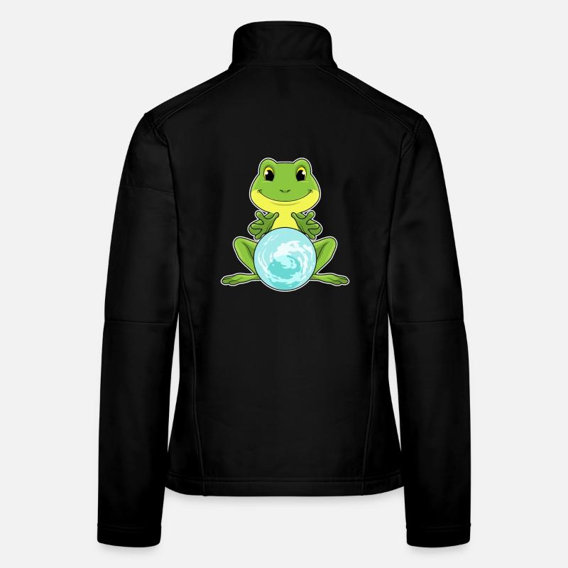 Boule de cristal grenouille Veste en tissu softshell Femme