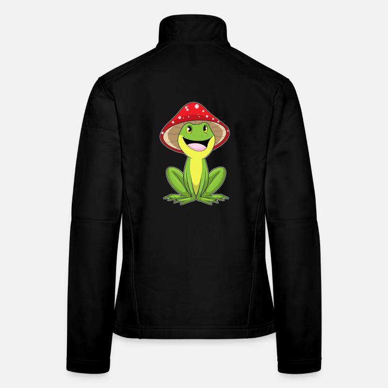 Grenouille au champignon Veste en tissu softshell Femme