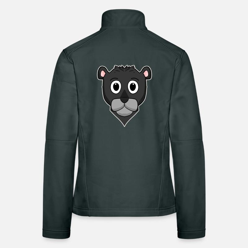 Schwarzer Panther Frauen Softshelljacke