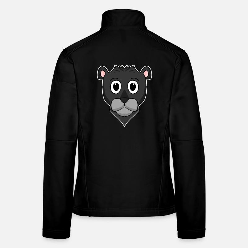 Schwarzer Panther Frauen Softshelljacke