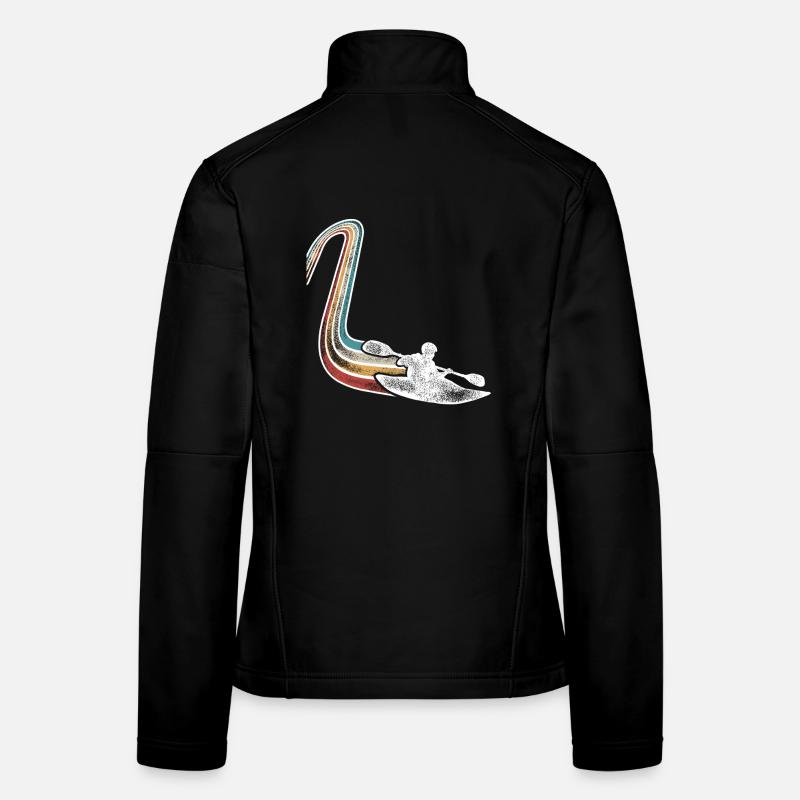 Kajak Kajakfahrer Kajaker Retro Vintage Frauen Softshelljacke