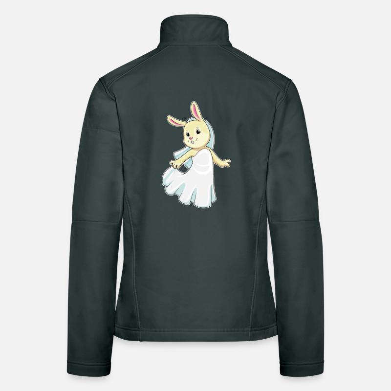 bunny bride veil wedding Women's Softshell Jacket