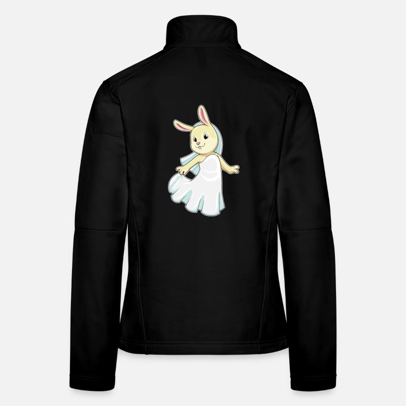 mariage avec voile de mariée lapin Veste en tissu softshell Femme