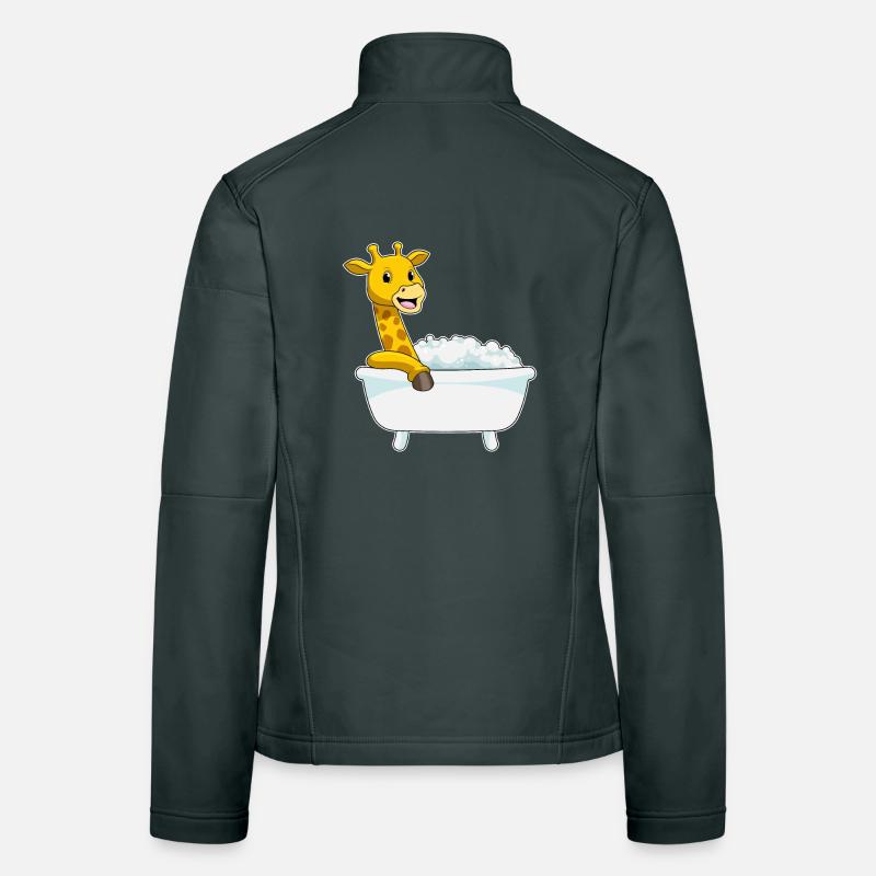 Baignoire de bain girafe Veste en tissu softshell Femme
